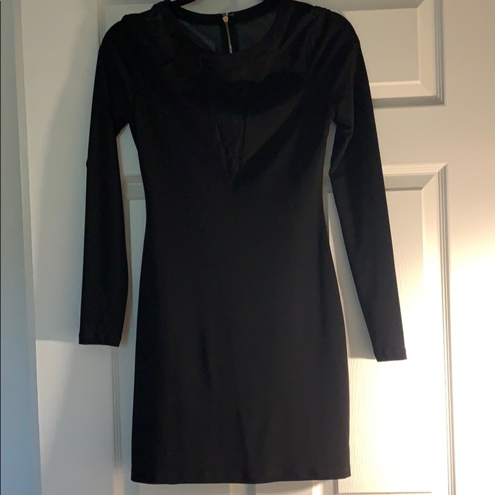 Express Mesh detail dress